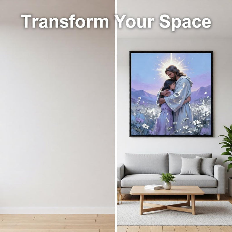 Load image into Gallery viewer, Jesus Art Printable Hugging Child Faith Artwork Christian Decor Matte Download Gift
