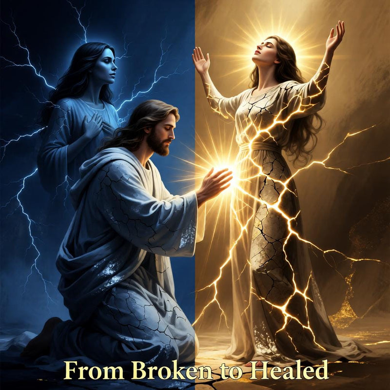 Load image into Gallery viewer, Jesus Healing Art Christian Wall Print Faith Based Decor Matte Download Biblical Artwork
