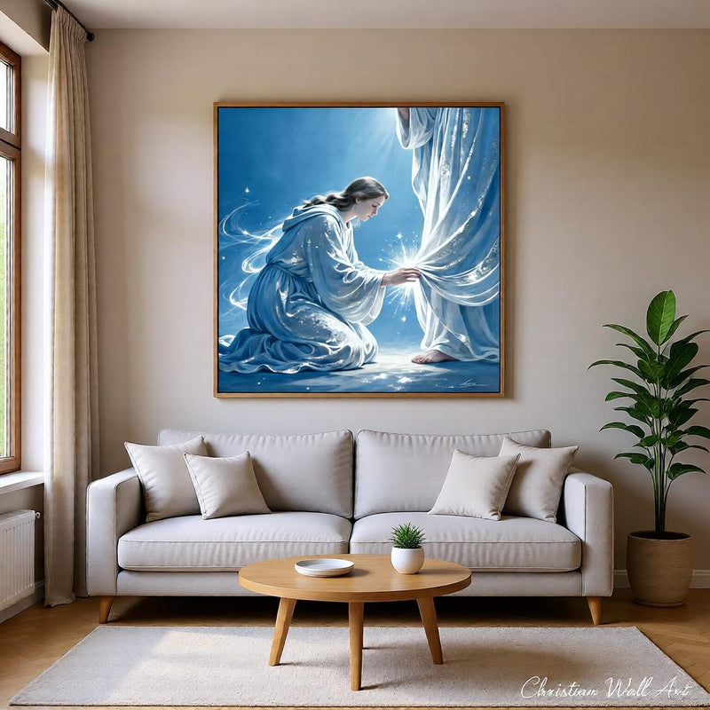 Load image into Gallery viewer, Jesus Healing Art Mercy Print Christian Faith Decor Matte Download Scripture Wall
