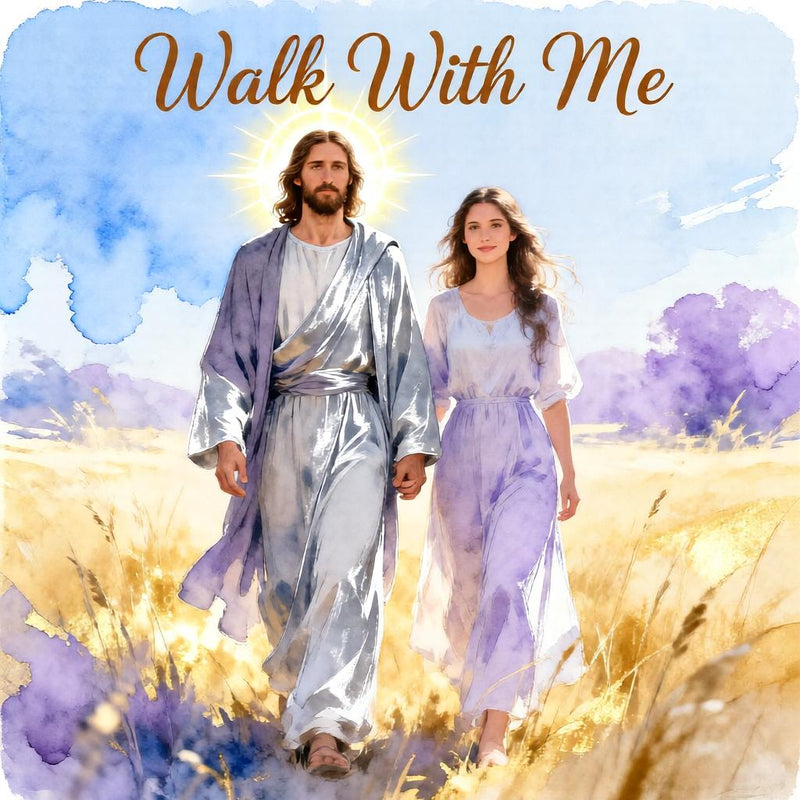 Load image into Gallery viewer, Faith Based Decor Jesus Walking Print Christian Artwork Scripture Matte Download Wall Art
