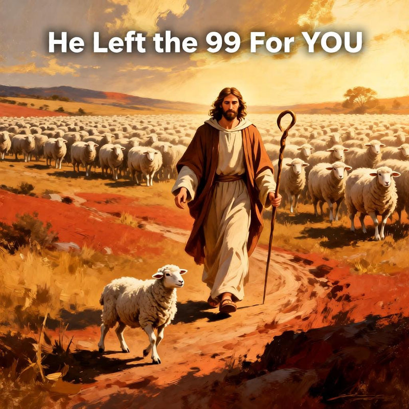 Load image into Gallery viewer, Jesus Wall Art Lost Sheep Print Christian Shepherd Decor Matte Download Scripture Gift
