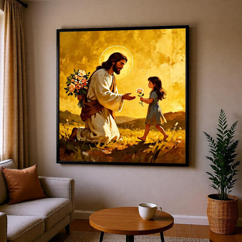 Load image into Gallery viewer, LDS Wall Art Jesus Loves Children Print Christian Nursery Decor Matte Download Faith
