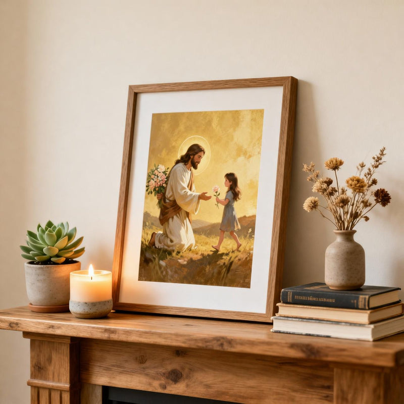 Load image into Gallery viewer, LDS Wall Art Jesus Loves Children Print Christian Nursery Decor Matte Download Faith
