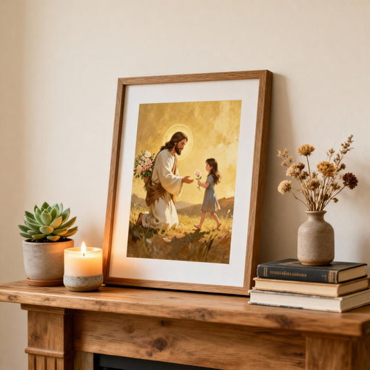 LDS Wall Art Jesus Loves Children Print Christian Nursery Decor Matte Download Faith
