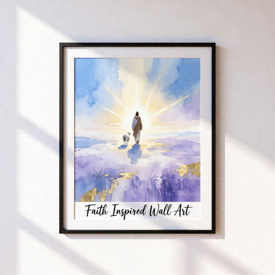 Jesus Leaves The 99 Lost Sheep Printable Wall Art Christian Decor Faith Inspired Download