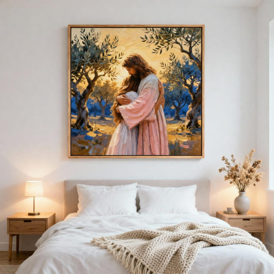 Jesus Embrace Art Christian Love Print Modern Faith Wall Decor Matte Download Gift