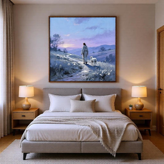 Jesus Wall Art Good Shepherd Print Lost Lamb Luke 15 Decor Matte Download Faith