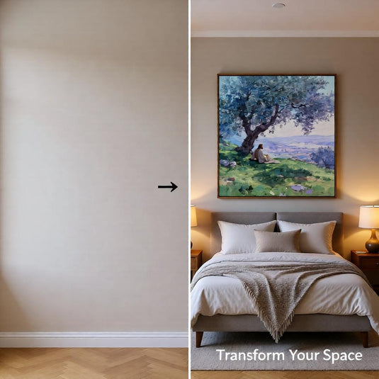 LDS Wall Art Jesus Olive Tree Print Christian Landscape Decor Matte Download Peaceful