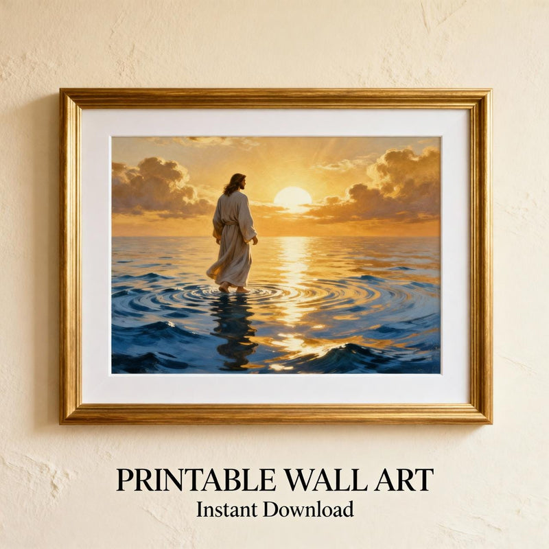 Load image into Gallery viewer, Empty Tomb Art He Is Risen Lily Christian Wall Decor Sunrise Printable Matte Download
