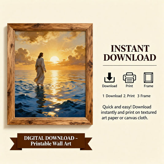 Empty Tomb Art He Is Risen Lily Christian Wall Decor Sunrise Printable Matte Download
