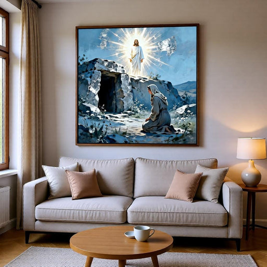 Jesus Resurrection Wall Art: Empty Tomb Christian Easter Decor (Digital Download)