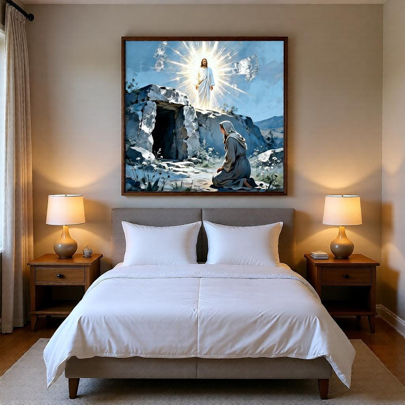 Load image into Gallery viewer, Jesus Resurrection Wall Art: Empty Tomb Christian Easter Decor (Digital Download)

