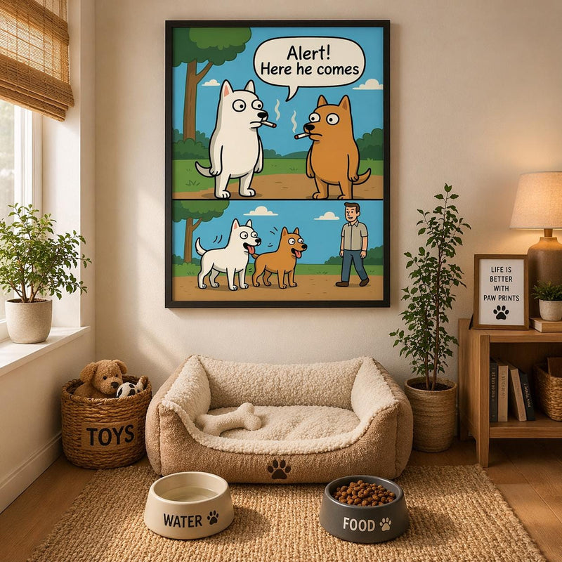 Load image into Gallery viewer, Funny Dog Wall Art Meme Print Cartoon Humor Poster Minimal Matte Download
