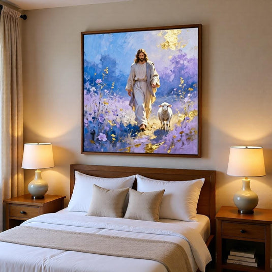 Jesus Leaves 99 Art Lamb Shepherd Print Christian Decor Matte Download Faith