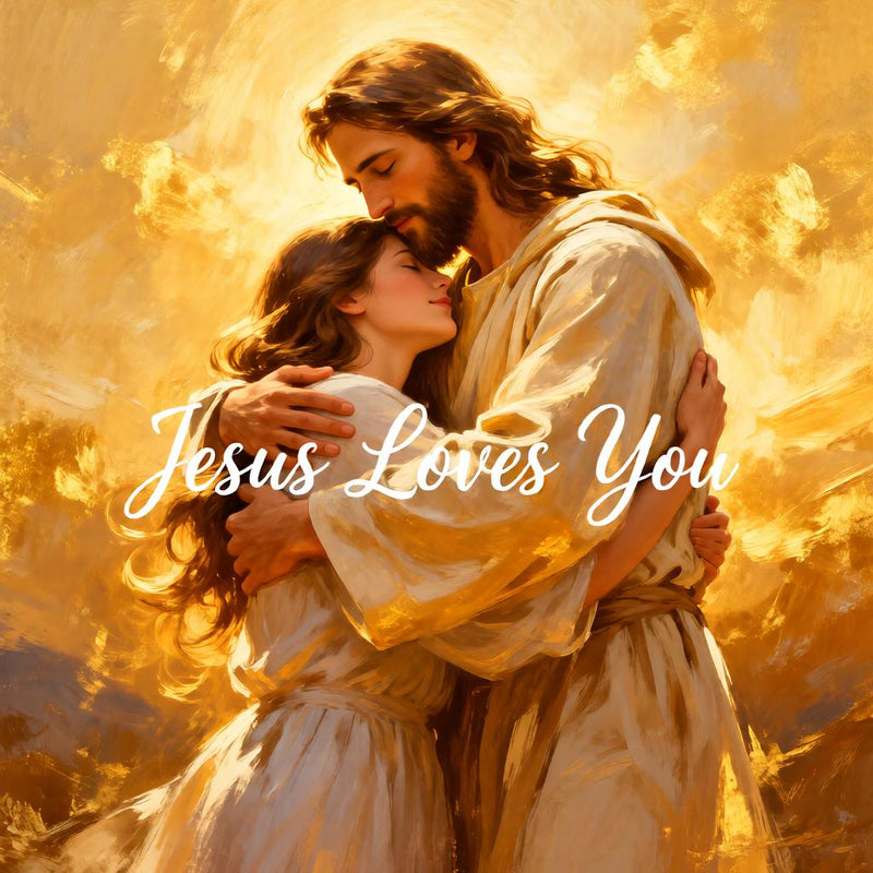Load image into Gallery viewer, Jesus Loves You Art Christian Wall Print Modern Faith Decor Matte Download Gift
