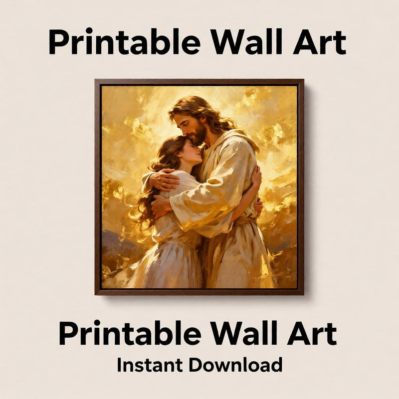 Load image into Gallery viewer, Jesus Loves You Art Christian Wall Print Modern Faith Decor Matte Download Gift

