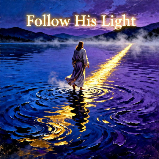 LDS Wall Art Jesus Walking Water Print Christian Faith Decor Matte Download Biblical