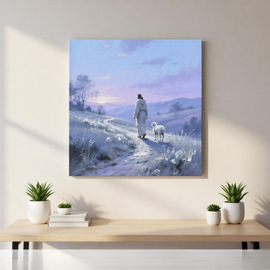Jesus Wall Art Good Shepherd Print Lost Lamb Luke 15 Decor Matte Download Faith