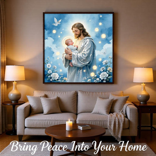 Jesus Holding Baby Wall Art Printable Christian Nursery Decor (Instant Download)