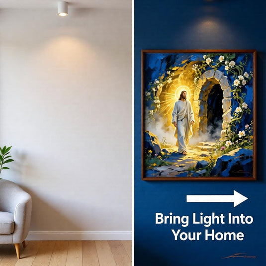 Resurrection Art He Is Risen Easter Christian Wall Decor Printable Matte Download