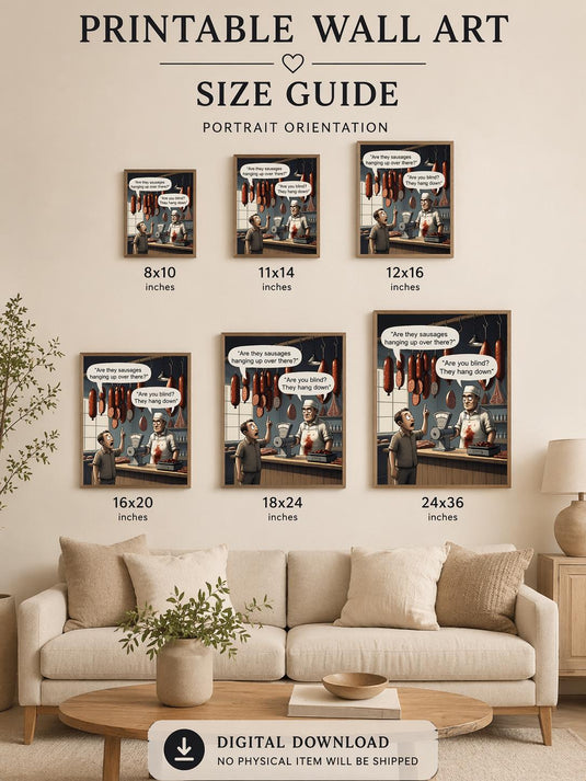 Meme Kitchen Decor Funny Butcher Poster Humor Print Grill Room Matte Download