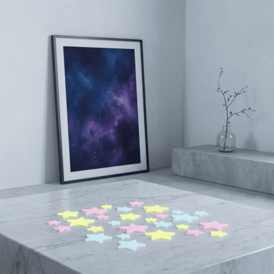 100-Piece Luminous Star Wall Stickers Multi-Color Glowing Ceiling Decoration Set